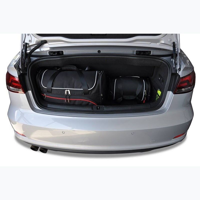 KJUST Audi A3 Cabrio 2014-2016 Gepäckraumtaschen Set 4 Stück schwarz 15