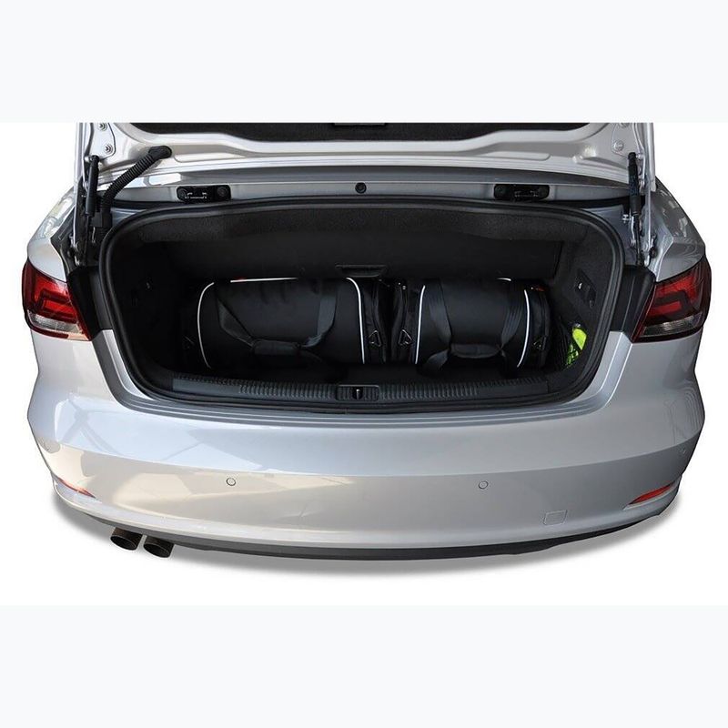 KJUST Audi A3 Cabrio 2014-2016 Gepäckraumtaschen Set 4 Stück schwarz 16