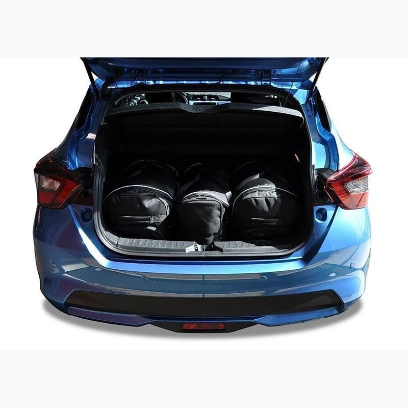Gepäckträgertaschen-Set KJUST Nissan Micra 2017+ 3 Stk. Schwarz 12