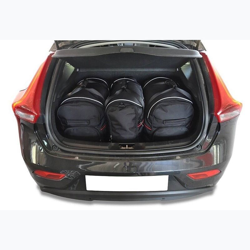 Gepäckträgertaschen-Set KJUST Volvo V40 Hatchback 2012-2019 3 Stk. Schwarz 11
