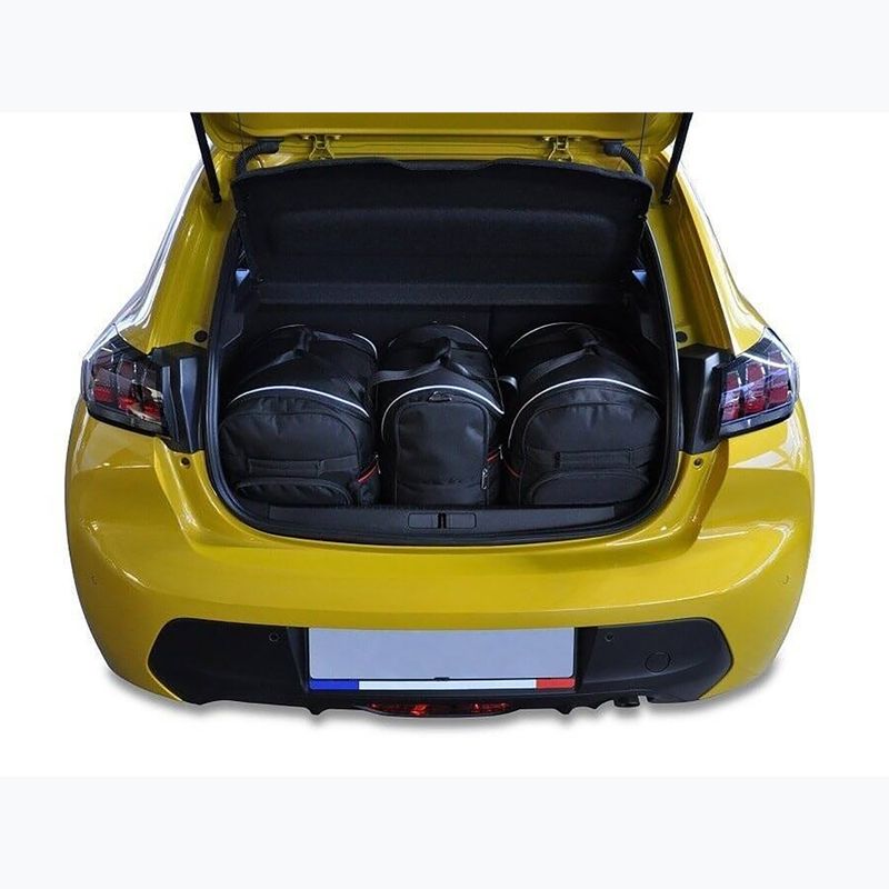 Gepäckträgertaschen-Set KJUST Peugeot 208 Hatchback 2019+ 3 Stk. Schwarz 10