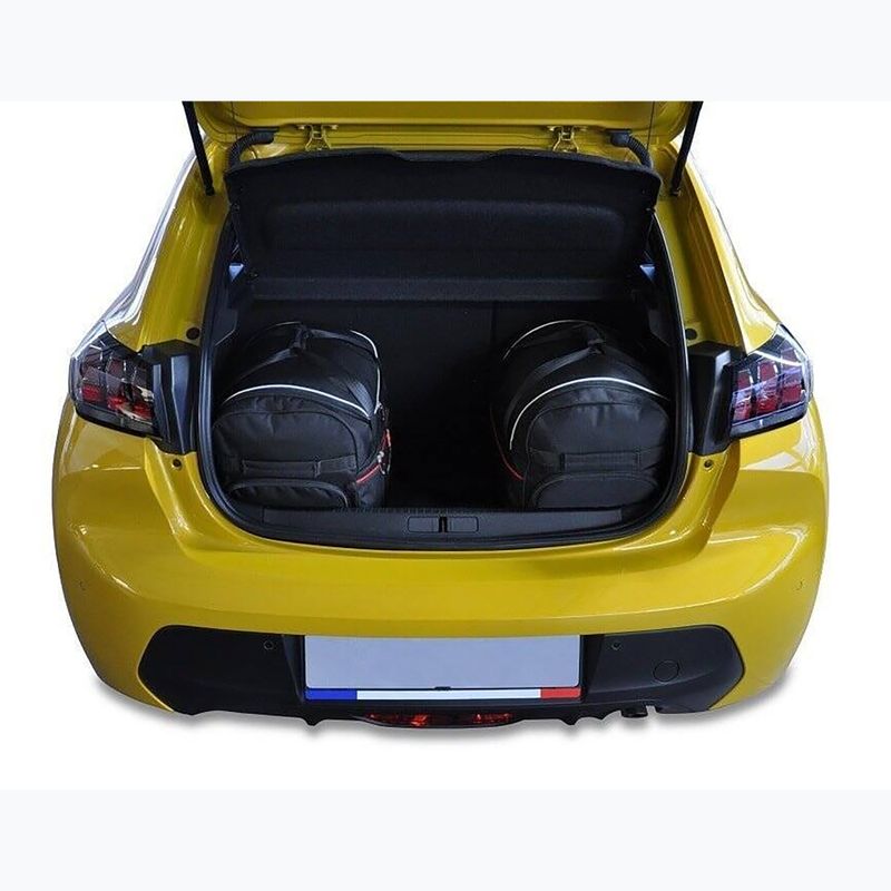 Gepäckträgertaschen-Set KJUST Peugeot 208 Hatchback 2019+ 3 Stk. Schwarz 11