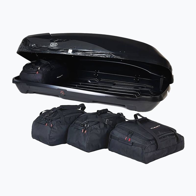KJUST Cruz Paddock 470 Dachbox-Taschenset 4 Stück schwarz. 4