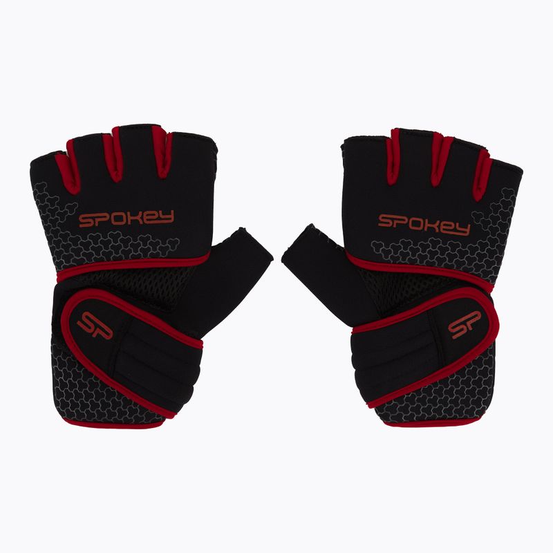 Spokey Lava schwarz und rot Fitness-Handschuhe 928974 3