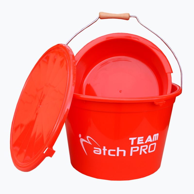 MatchPro Angeln Eimer mit Schale und Deckel rot 910943