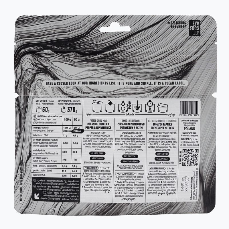 Gefriergetrocknete Lebensmittel LYOFOOD Tomaten-Paprika-Cremesuppe LF-7050 2