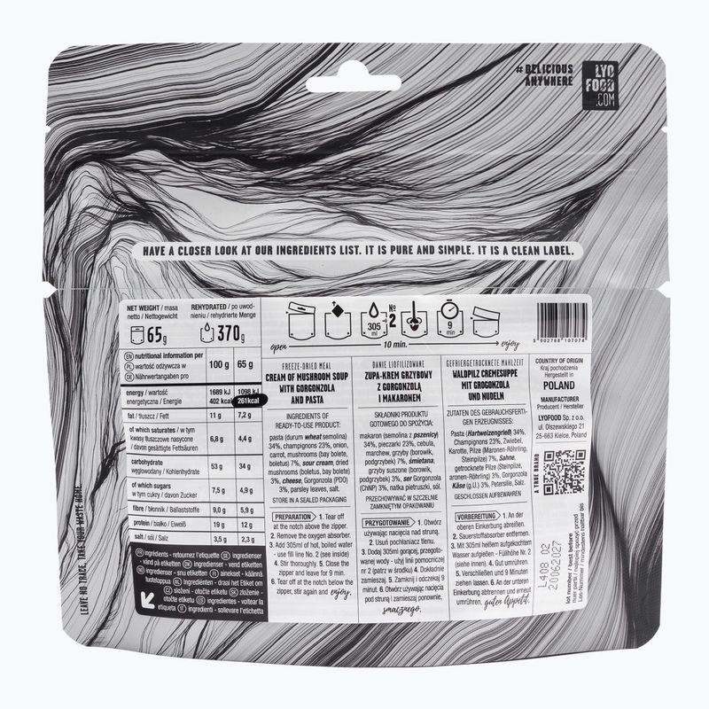 Gefriergetrocknete Lebensmittel LYOFOOD Pilzcremesuppe LF-7074 2
