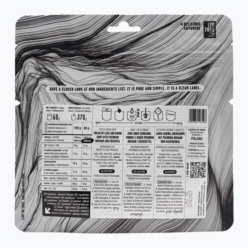 Gefriergetrocknete Lebensmittel LYOFOOD Zwiebel-Porree-Cremesuppe LF-7098 2