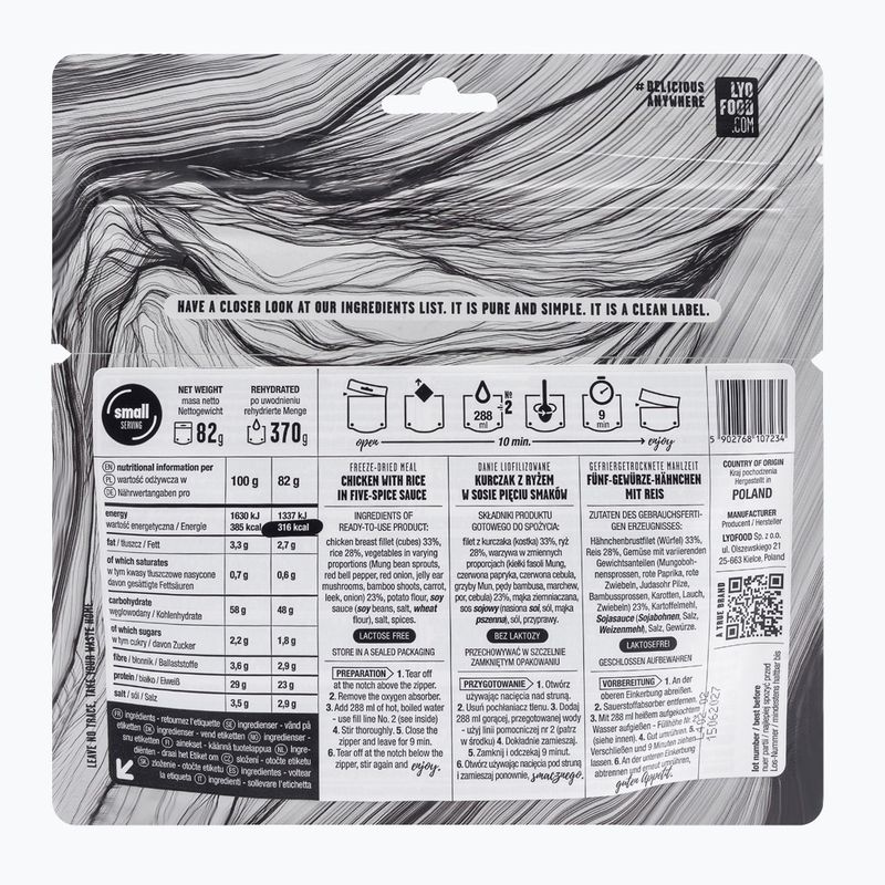 Gefriergetrocknete Lebensmittel LYOFOOD Huhn 5 Geschmacksrichtungen LF-7234 2