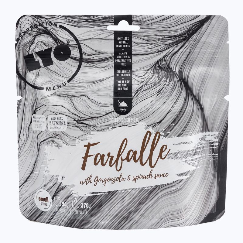 Gefriergetrocknete Lebensmittel LYOFOOD Farfalle in Spinat-Käse-Sauce LF-7425