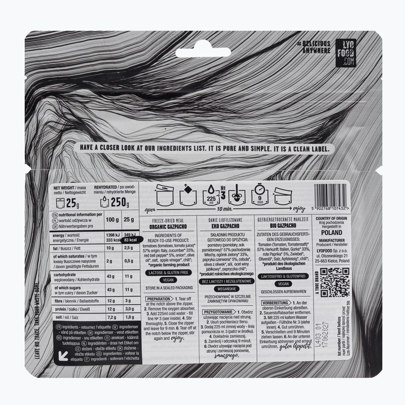 Gefriergetrocknete Lebensmittel LYOFOOD EKO Gazpacho LF-7432 2