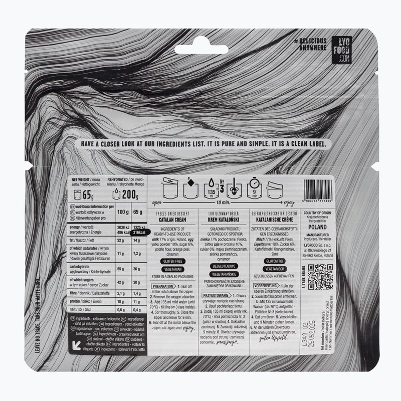 Gefriergetrocknete Lebensmittel LYOFOOD Katalanische Creme LF-7456 2