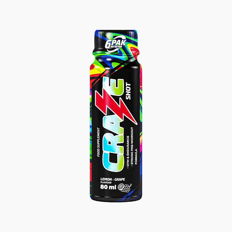 Pre-Workout Shot 6Pak Craze Shot 8ml Zitronen-Trauben PAK/242