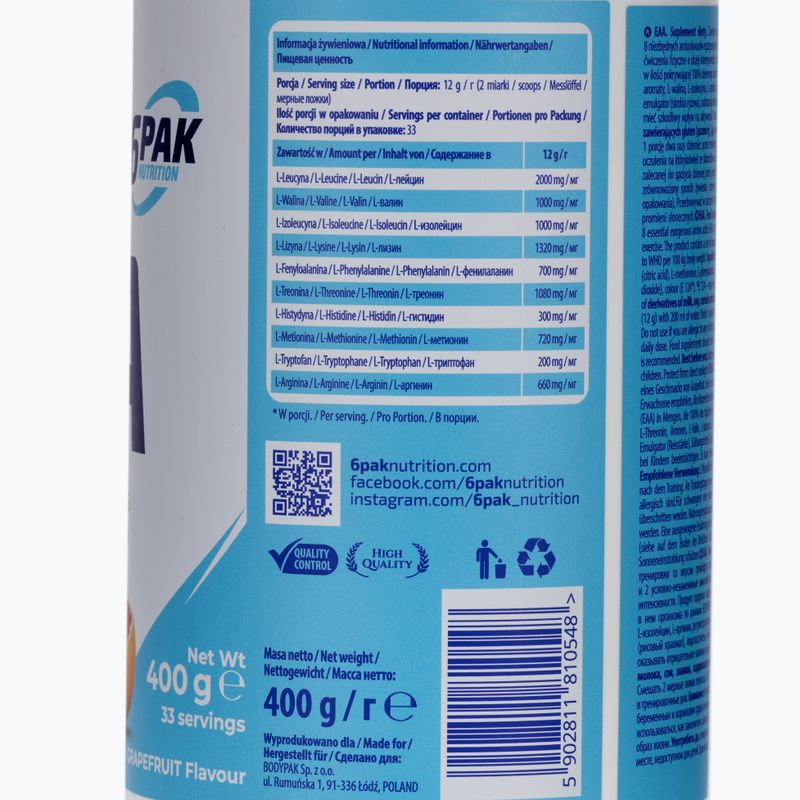 EAA 6PAK Aminosäuren 400g Grapefruit PAK/136#GREJP 3