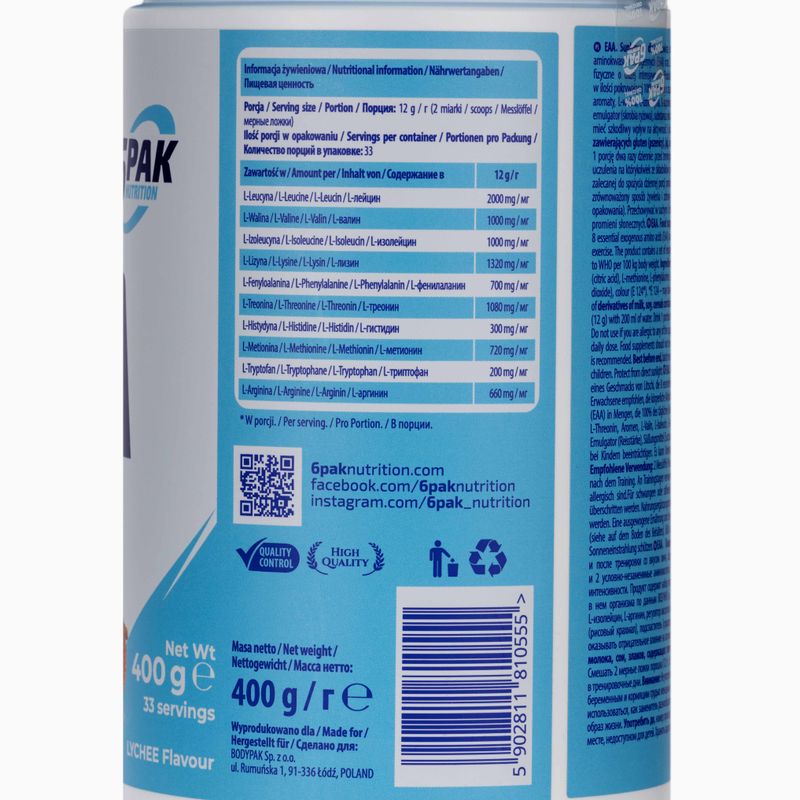 EAA 6PAK Aminosäuren 400g Lychee PAK/136#LICZI 3