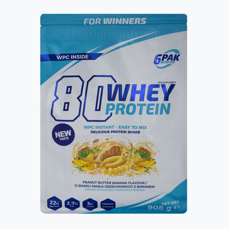 Molke 6PAK 80 Protein 908g Banane-Erdnussbutter PAK/162#BAMAS