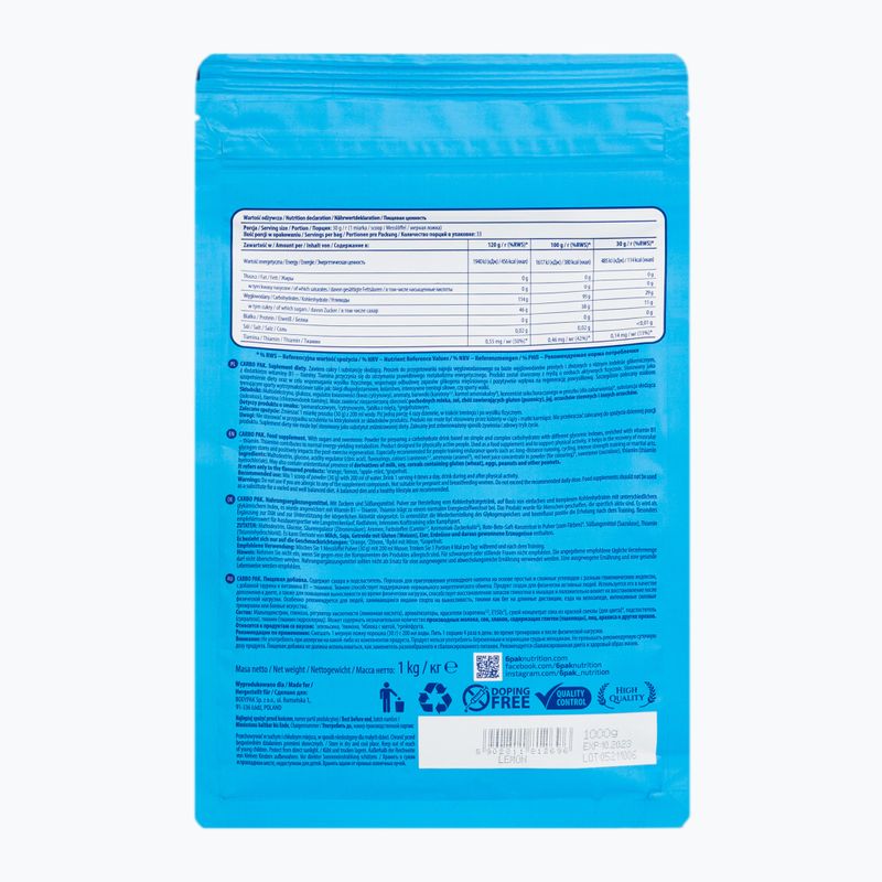 Carbo Pak 6PAK Kohlenhydrate 1kg Zitrone PAK/212#CYTRY 2