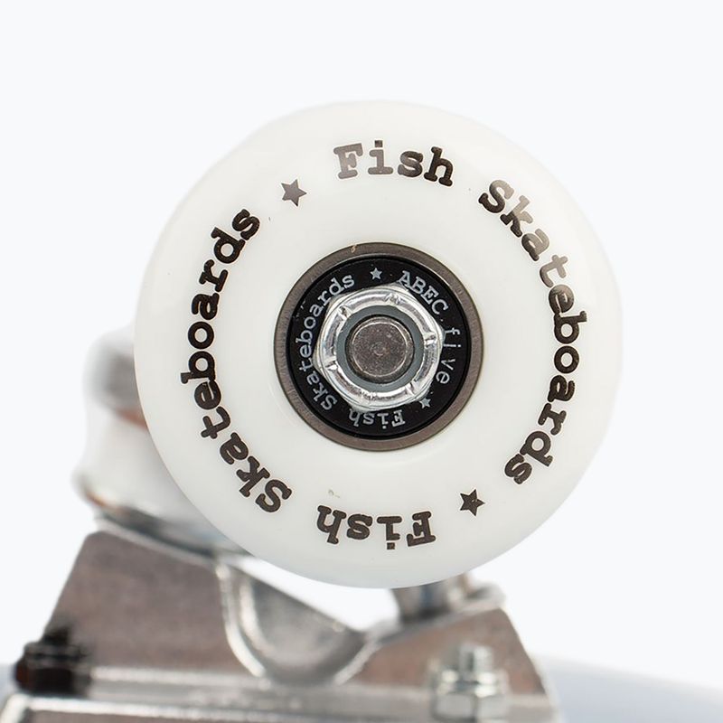Fish Skateboards Zack Anfänger klassisches Skateboard 8.0' blau SKATE-ZAC-SIL-WHI 13
