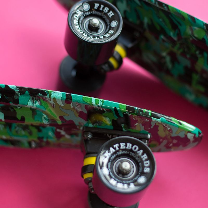 Fish Skateboards Print Camo grün FS-FB-CAM-BLA-BLA Skateboard 12