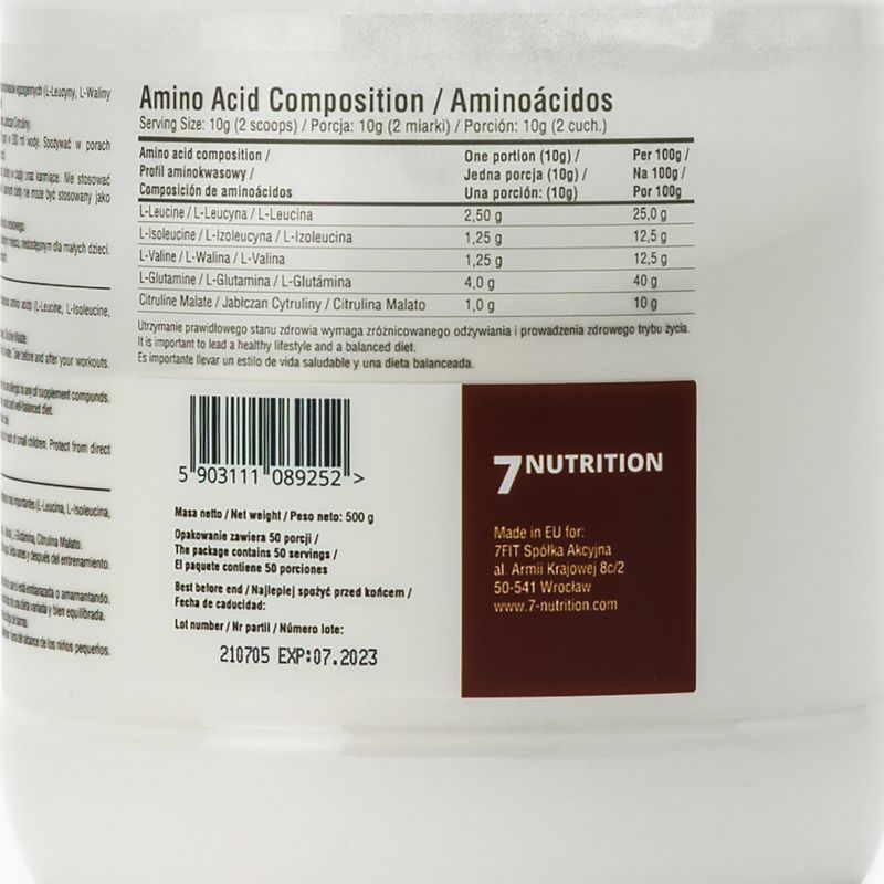 BCAA Master 7Nutrition Aminosäuren 500g 7Nu000333-pur 3