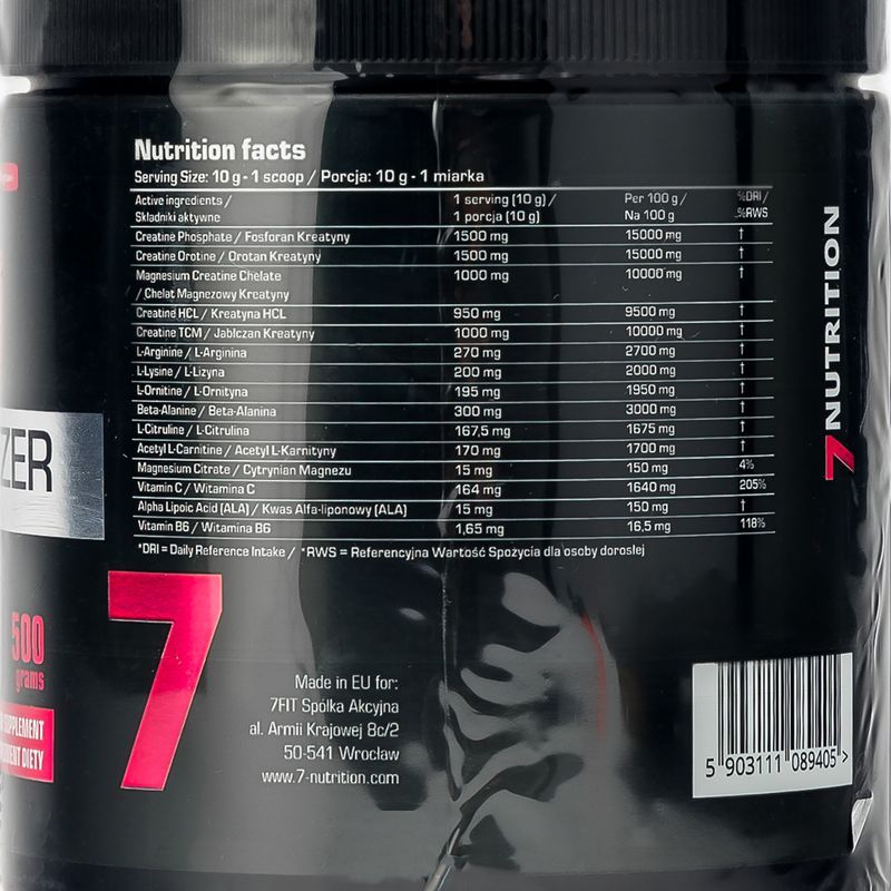 BB Volumizer 7Nutrition Kreatin 500g 7Nu000075 3