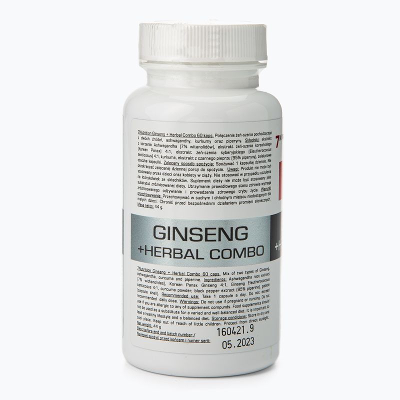 Ginseng + Kräuterkombination 7Nutrition Nervensystem 60 Kapseln 7Nu000390 2