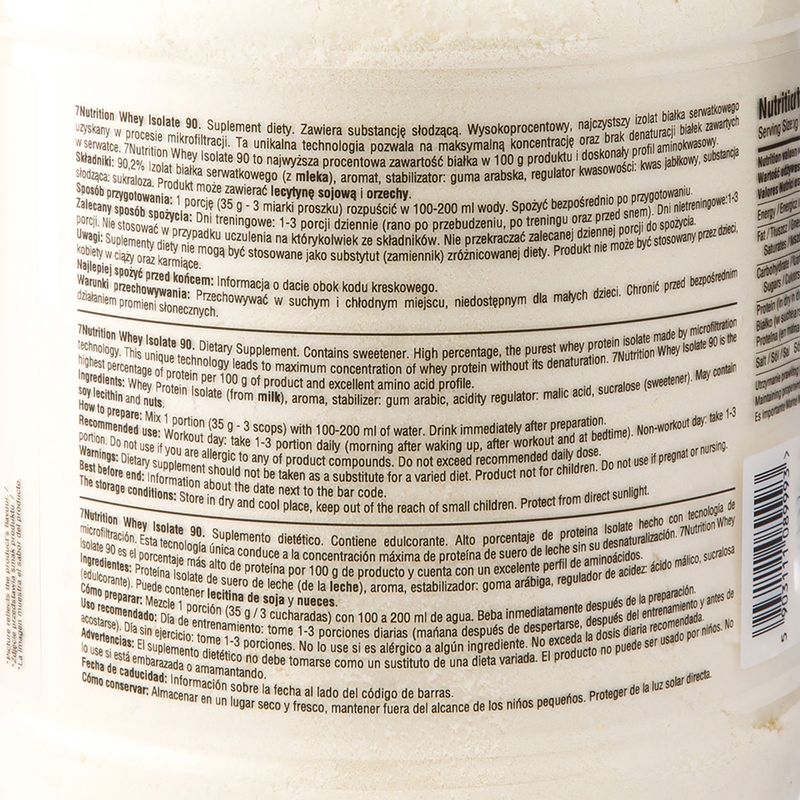 Molke 7Nutrition Isolate 90 Erdbeer-Banane 7Nu000191