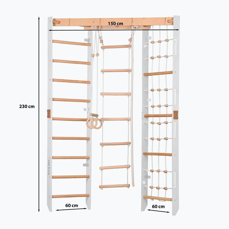 Sprossenwand RINAGYM SPR Corner white 2