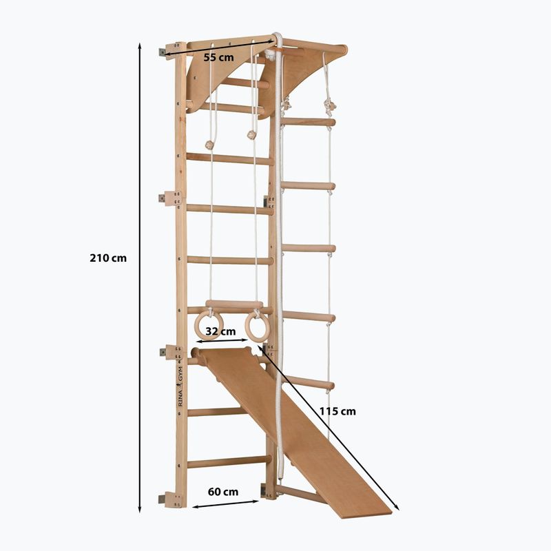 RINAGYM ECO-PINE+SLIDE Gymnastikleiter 6