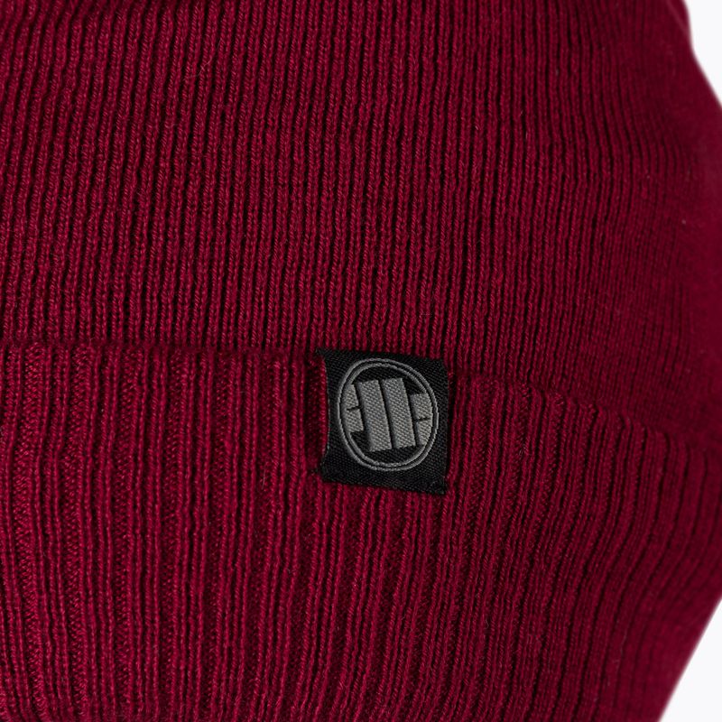 Wintermütze für Männer Pitbull West Coast Beanie Small Logo burgundy 3