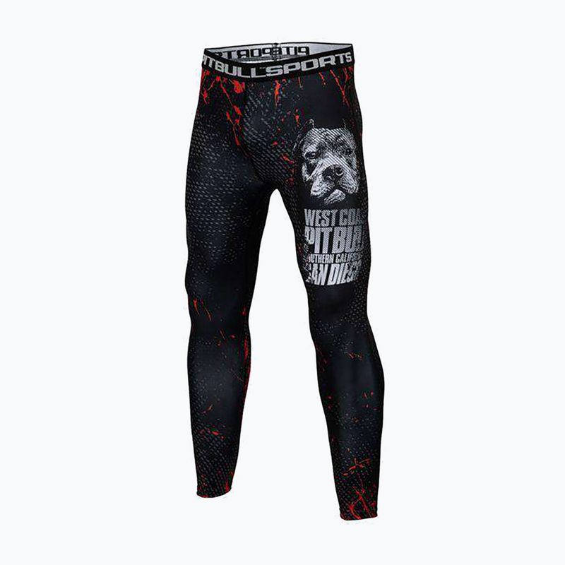 Leggings für Männer Pitbull West Coast Compr Pants Blood Dog black