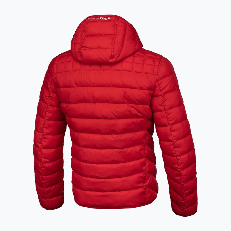 Herren Pitbull West Coast Gepolsterte Kapuzen Seacoast Winterjacke rot 4