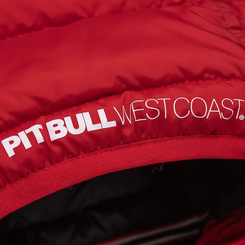 Herren Pitbull West Coast Gepolsterte Kapuzen Seacoast Winterjacke rot 7
