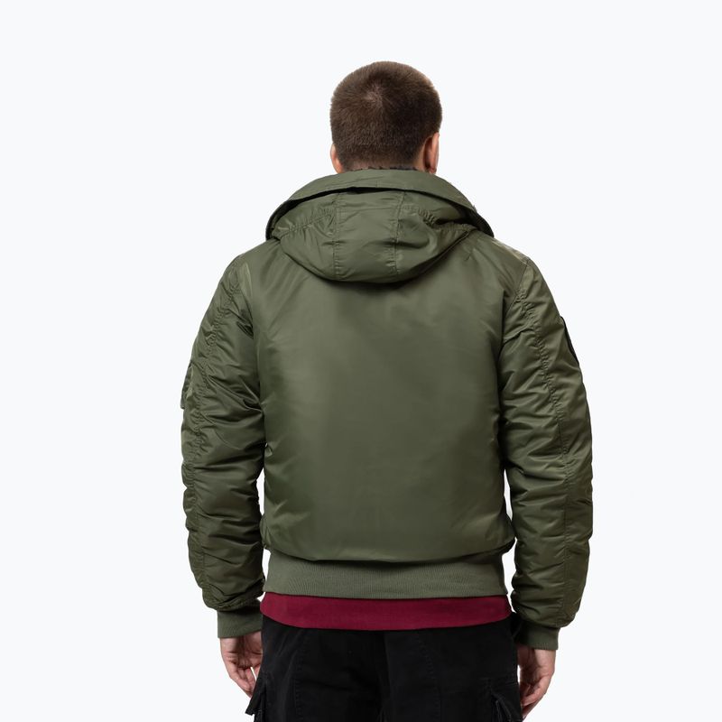 Herrenjacke Pitbull Sherpa Hooded Bomber olive 3