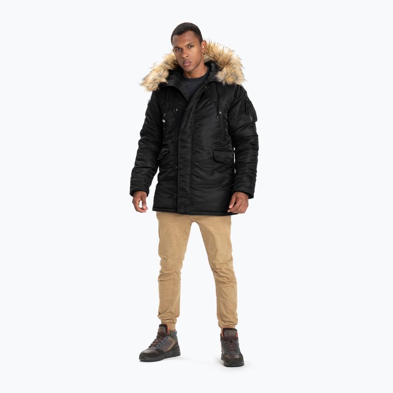 Winterjacke für Männer Pitbull West Coast Alder Fur Parka black 2