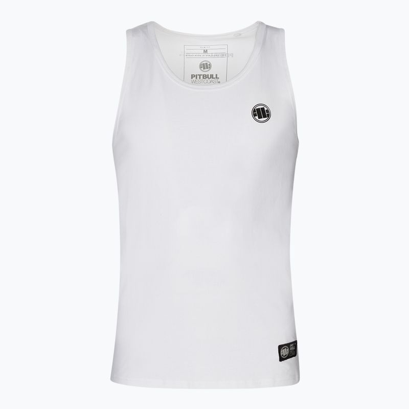 Herren-Tank-Top Pitbull West Coast Tank Top Slim Fit Lycra Small Logo white