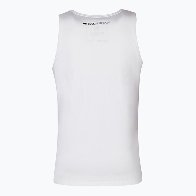 Herren-Tank-Top Pitbull West Coast Tank Top Slim Fit Lycra Small Logo white 2