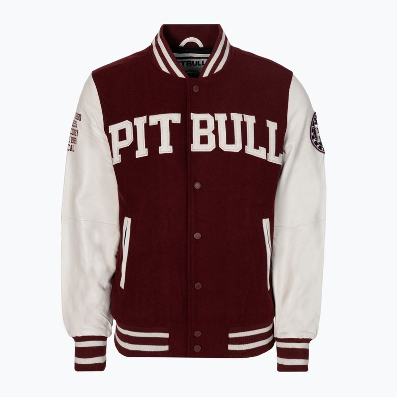 Herren-Jacke Pitbull West Coast Varsity Melton Wilson white