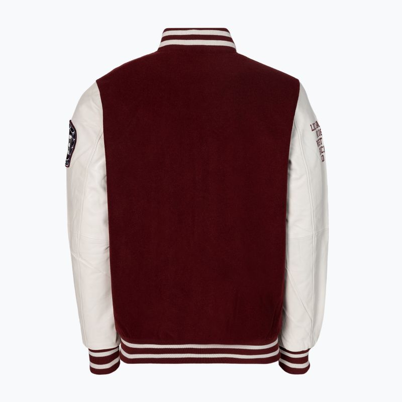 Herren-Jacke Pitbull West Coast Varsity Melton Wilson white 2