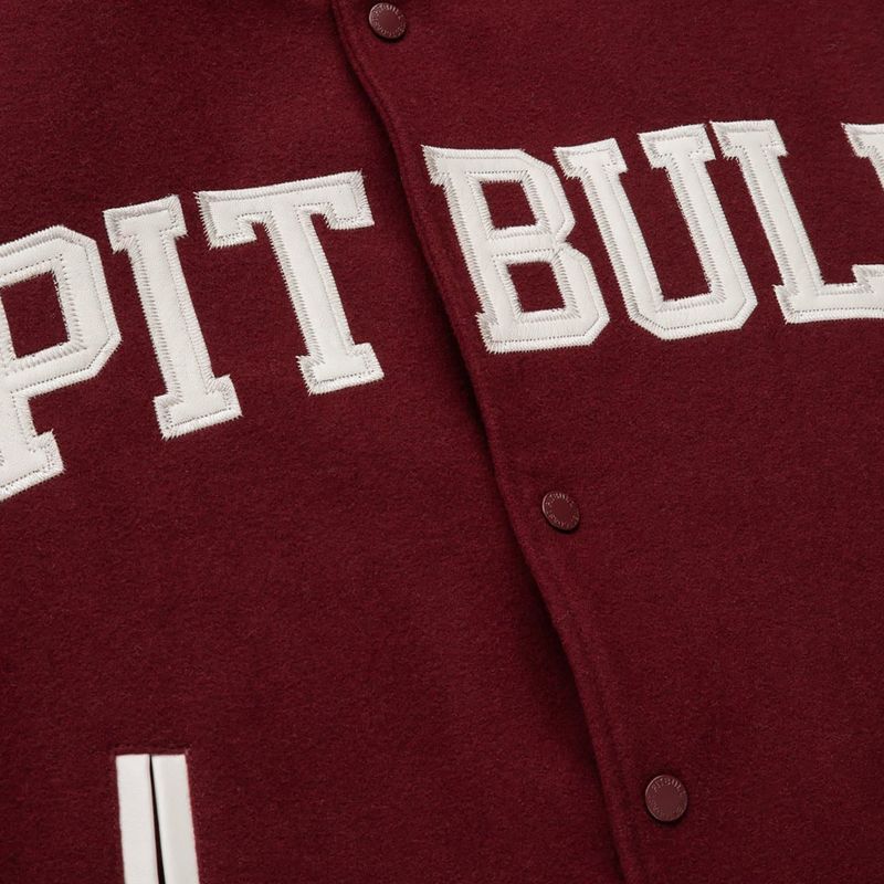 Herren-Jacke Pitbull West Coast Varsity Melton Wilson white 5