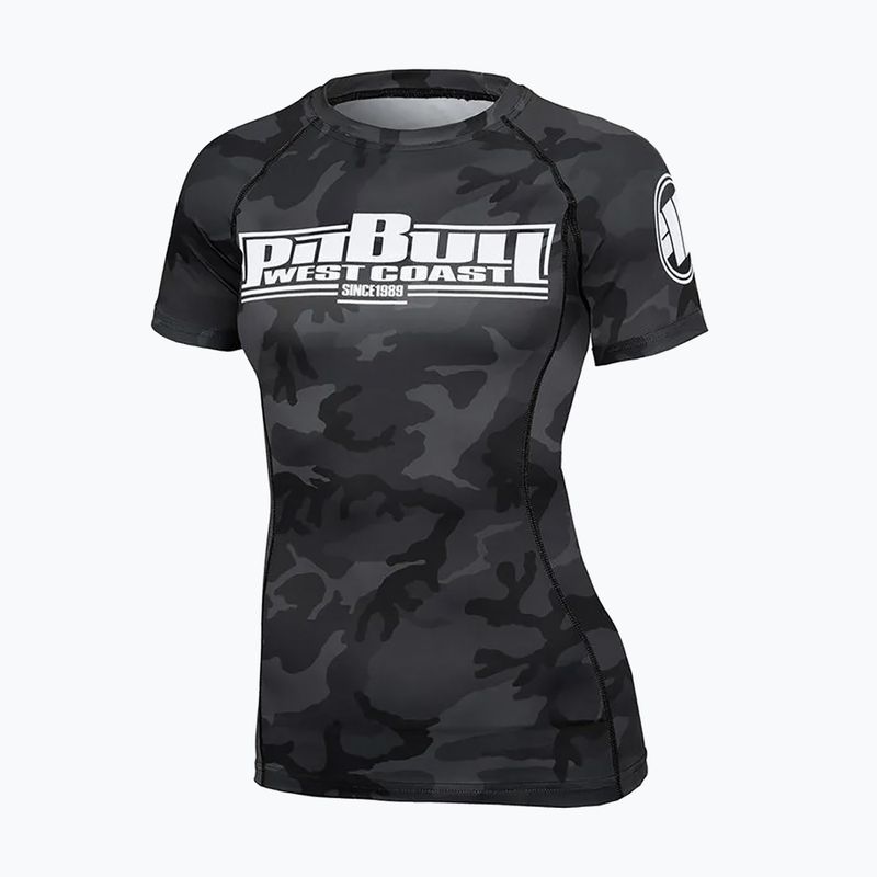 Damen-Rashguard Pitbull West Coast Rash T-S All black camo