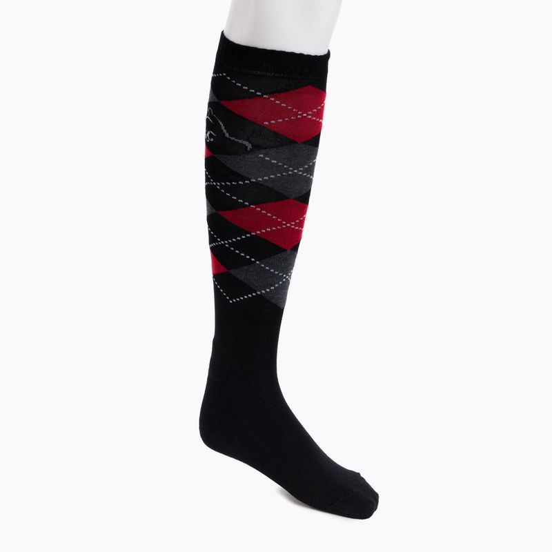 Reitkniestrümpfe COMODO schwarz-rot SPDJ/26