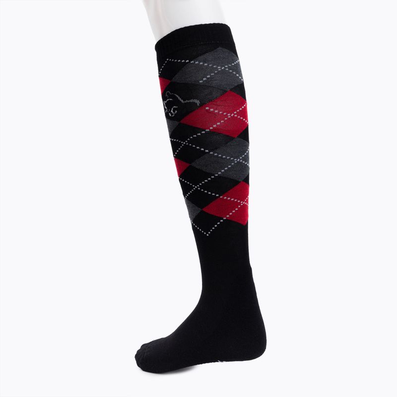 Reitkniestrümpfe COMODO schwarz-rot SPDJ/26 2