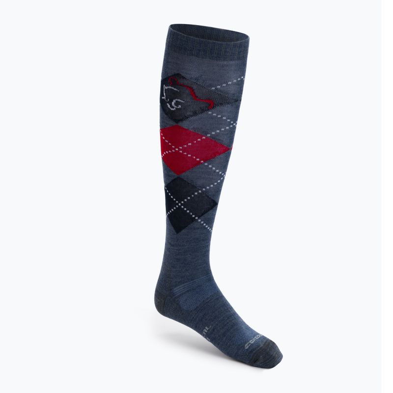 Reitsocken COMODO grau-rot SPJW/04