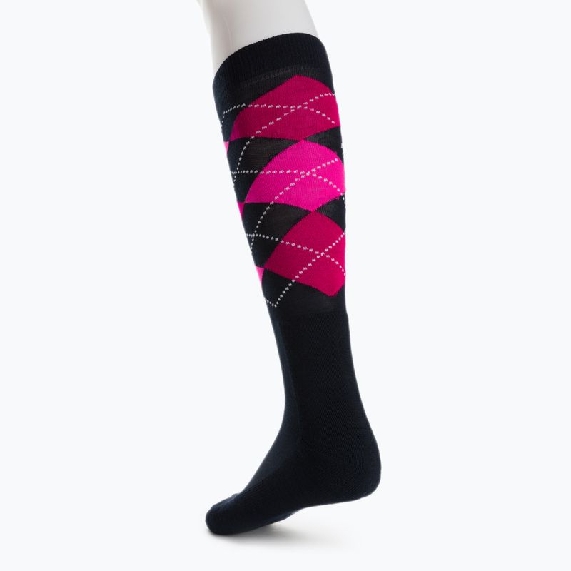 Reitsocken COMODO schwarz/rosa SJPW/02 2