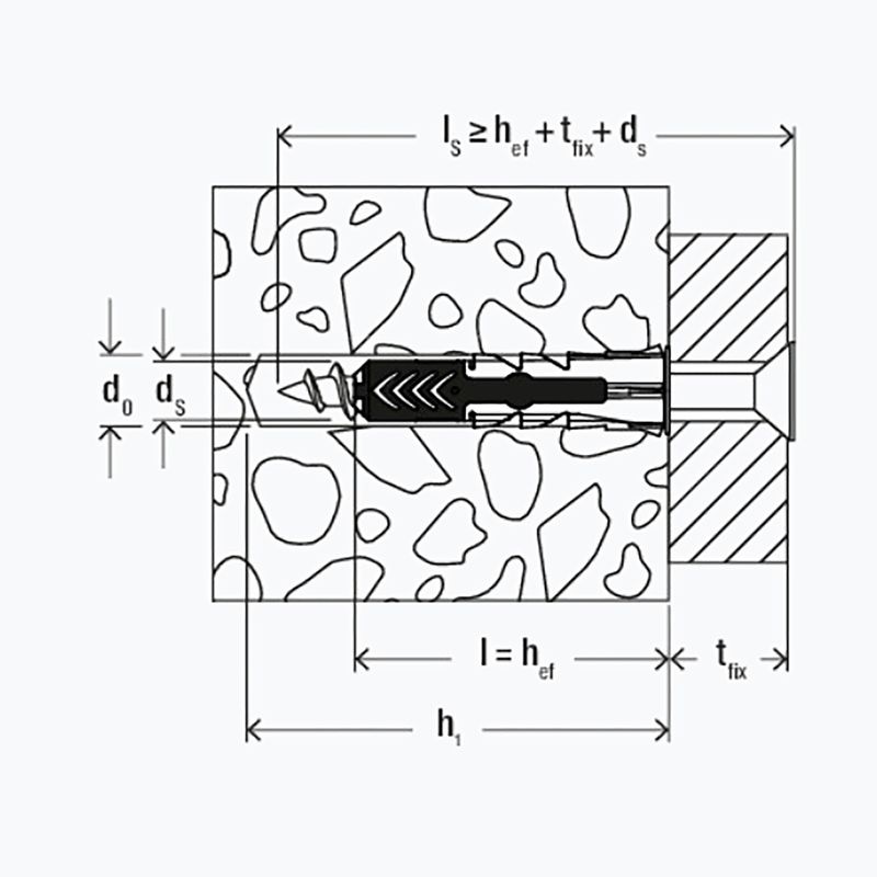 Fischer 10×80 Dübel mit Schrauben 8 Stück für BenchK-Leitern silber BK-KM8 5