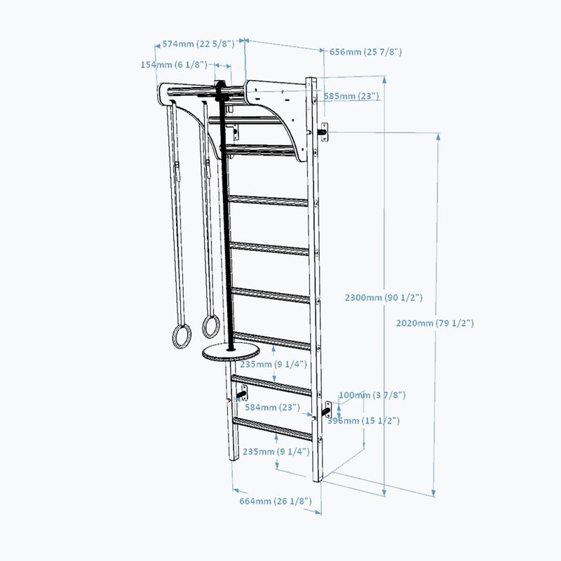 BenchK Gymnastikleiter weiß BK-211W+A204 3