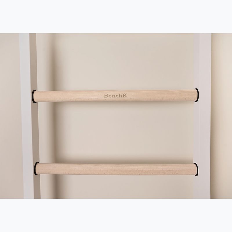 BenchK 212W+A204 weiß matt/Eiche Gymnastikleiter 4