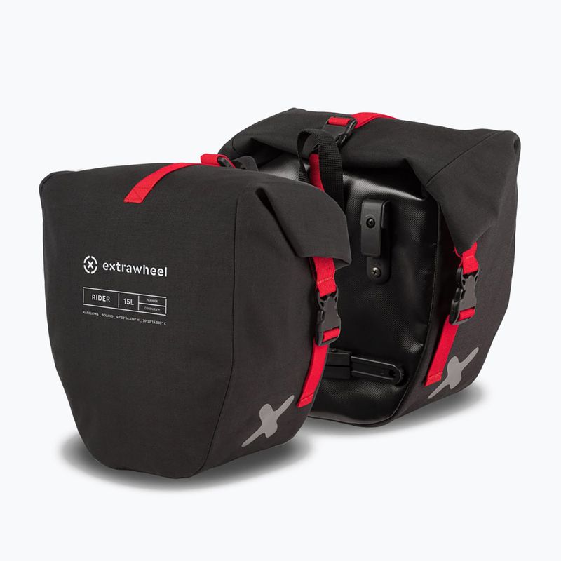 Fahrradtasche Extrawheel Rider Premium 15L 2 St. schwarz E113