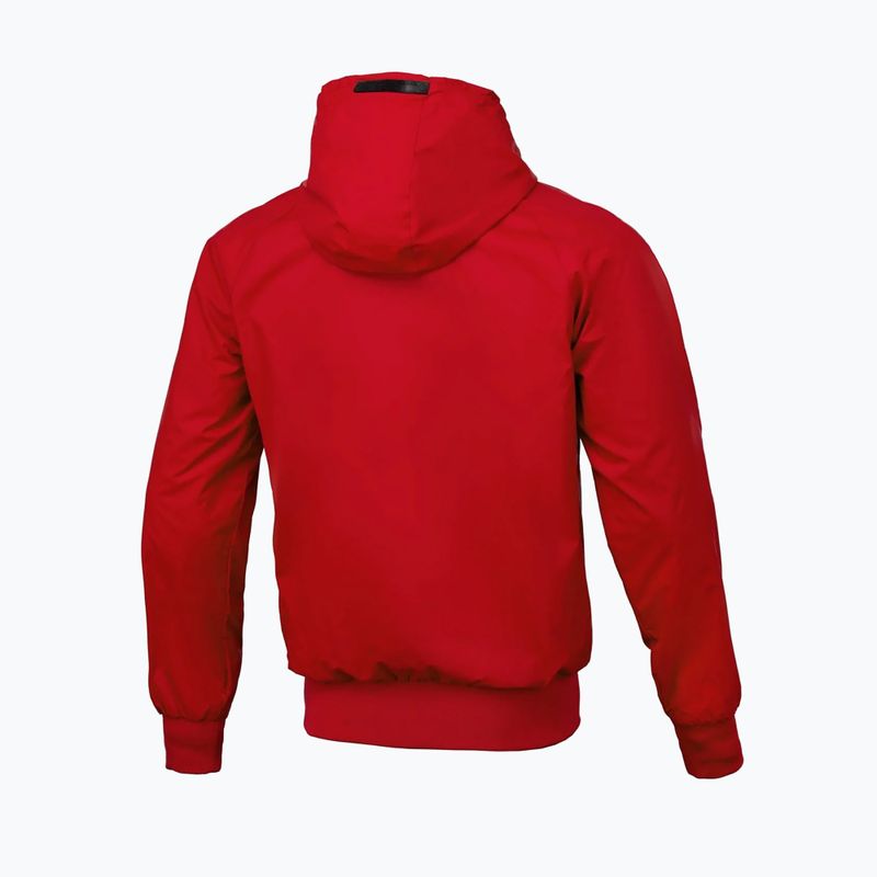 Herren Pitbull West Coast Athletic Nylonjacke mit Kapuze rot 7